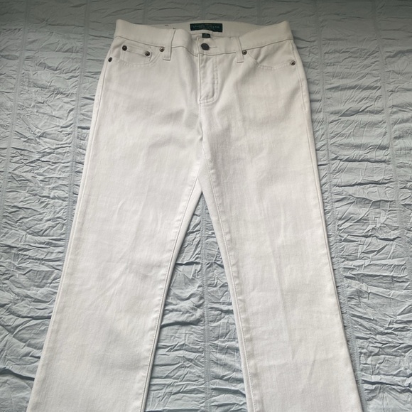 Ralph Lauren Straight Leg Denim Jeans Pants White 4 Ankle or 4P NWOT - Picture 4 of 17